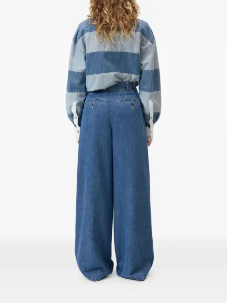 Jeansy Closed plisowane niebieskie