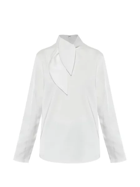 Top Emporio Armani din satin alb