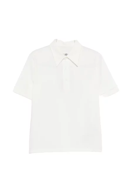 Tricou polo Mm6 Maison Margiela alb