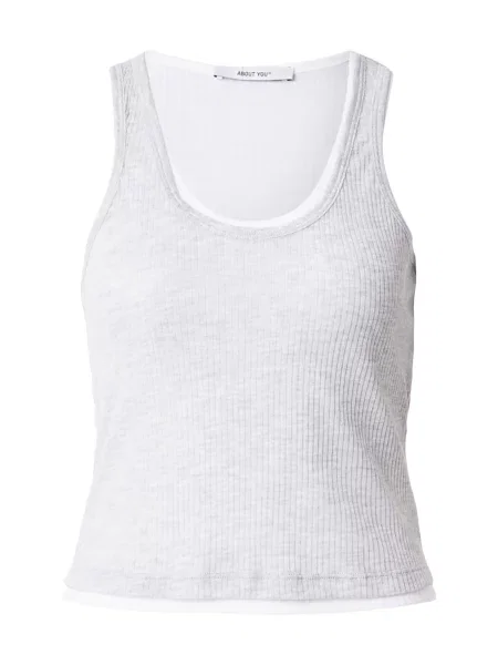 ABOUT YOU Top Shayenne gri deschis alb