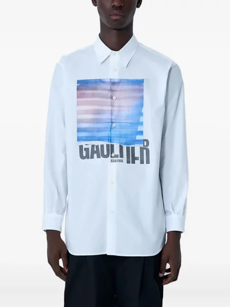 Cămașă Jean Paul Gaultier cu imagine alb