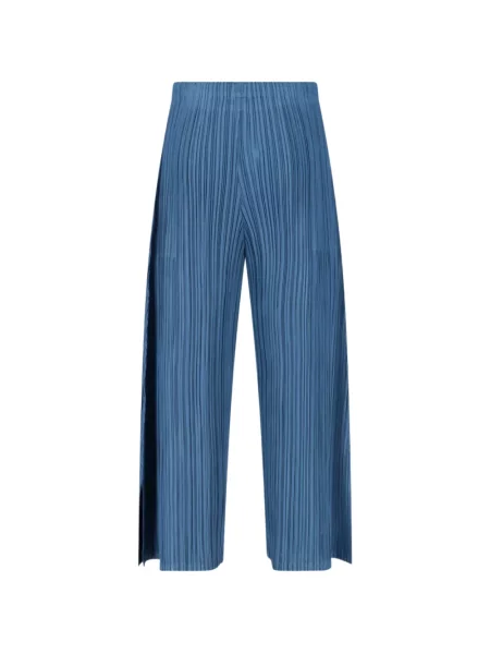Pantaloni Pleats Please Issey Miyake albastru