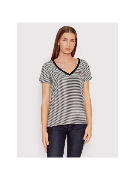 Levi's® Majica Perfect V-Neck Tee Pisana Regular Fit bela