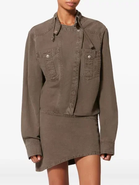 Rochie mini Marant Etoile de costum maro