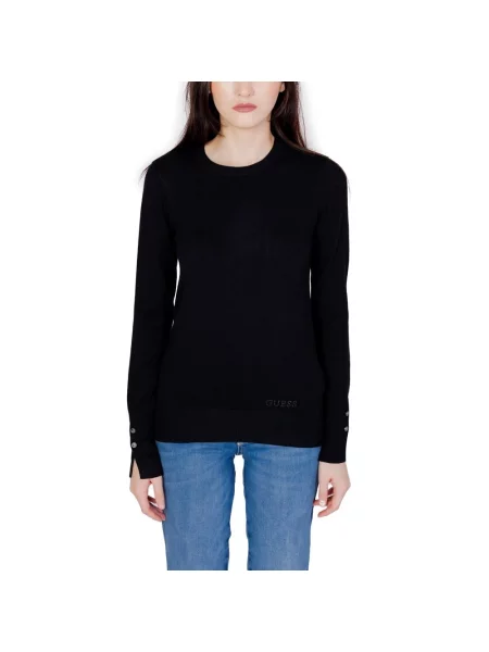 Lniane jeansy Guess czarne