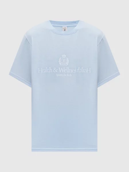 Футболка H&W Crest Sporty & Rich блакитна