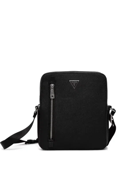 Geantă crossbody Guess cu autograf negru