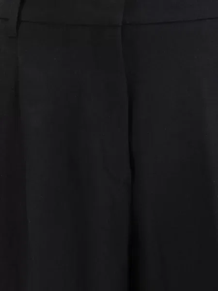Lenvászon nadrág Max Mara fekete