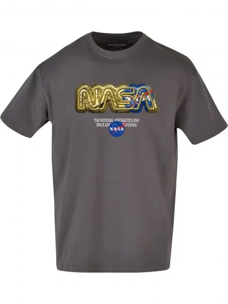 Tričko NASA HQ Oversize šedé černé