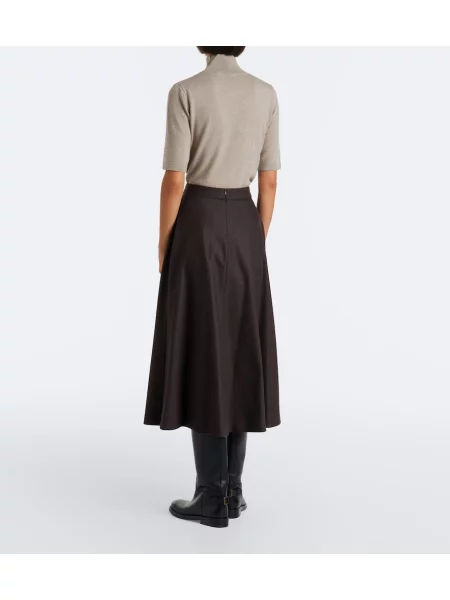 Fustă midi 's Max Mara de lână maro