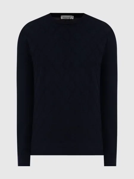 Джемпер з вовни мериноса у візерунок Canali синій
