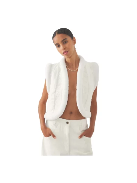 Haftowana kamizelka Antik Batik biała