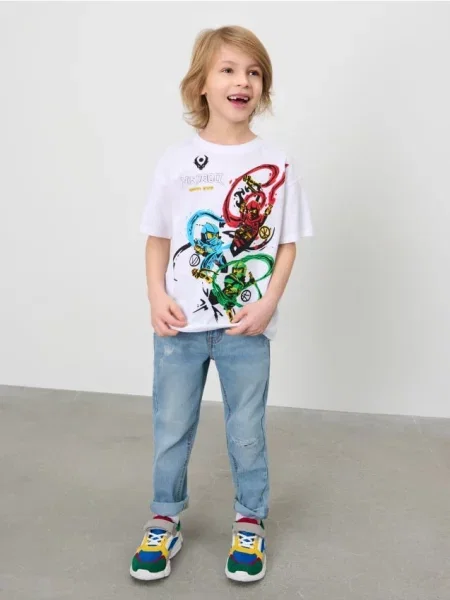 Sinsay Tričko s krátkým rukávem Ninjago bílá