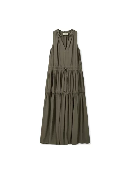 Długa sukienka maxi Mos Mosh garniturowa zielona