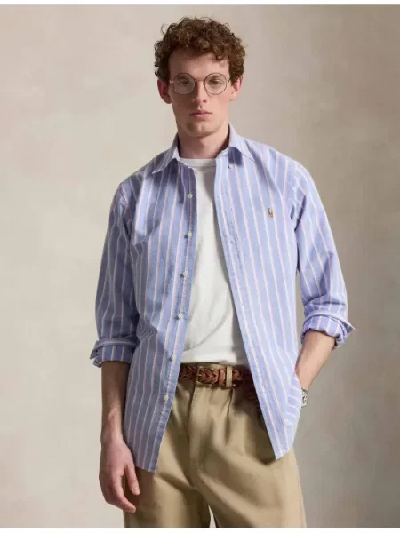 Polo Ralph Lauren Ing Világoskék Custom Fit lila