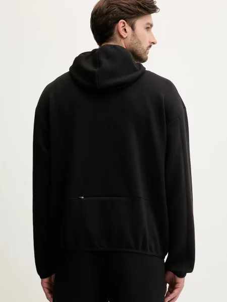 Mikina Calvin Klein Performance s kapucí s potiskem černá