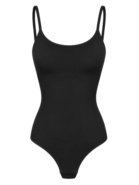 Cfab Alakformáló body Cami Sculpting Bodysuit with String' fekete