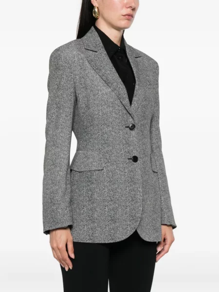 Sacou Ermanno Scervino cu model herringbone negru