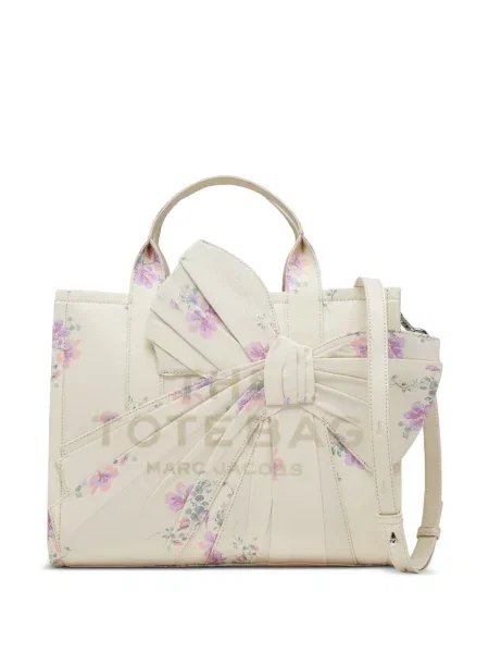 Geantă shopper Marc Jacobs cu funde cu model floral din canvas