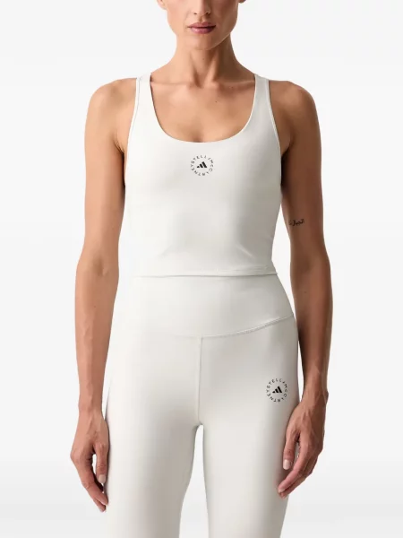 Top Adidas By Stella Mccartney cu imagine alb