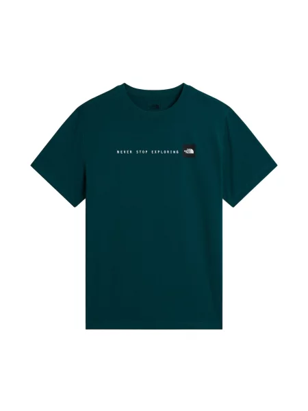 THE NORTH FACE Tricou NEVER STOP EXPLORING verde petrol alb