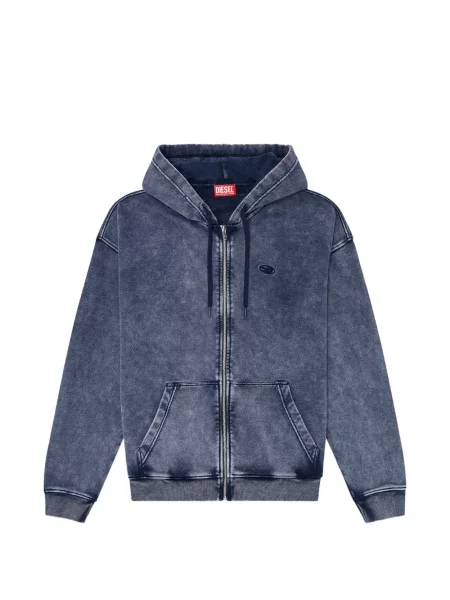 Pulover Diesel cu glugă albastru