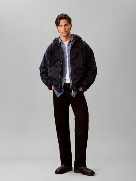 Calvin Klein Jeans kurtka typu teddy Mężczyźni S niebieski