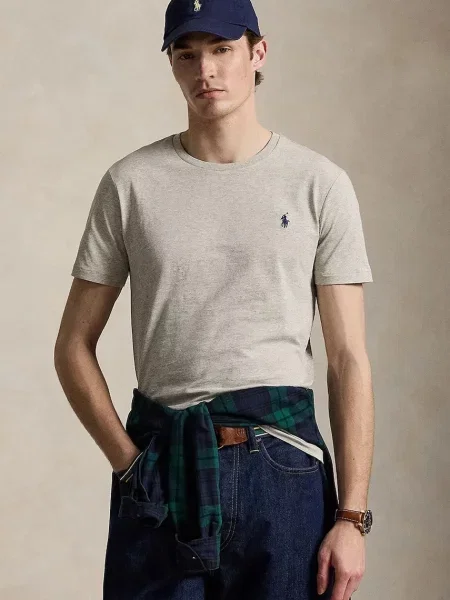 Tričko Polo Ralph Lauren sivá