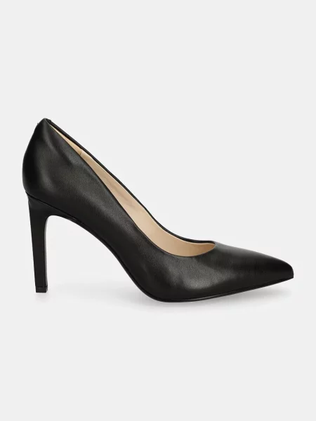 Calvin Klein Kožené lodičky HEEL PUMP 90 LTH čierna