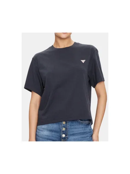 Guess Jeans Tričko Boxy Fit čierna