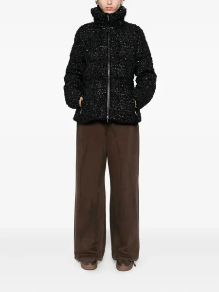 Geacă Moncler din tweed negru