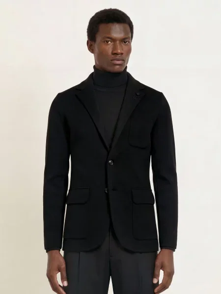 Lardini Pletené Sako Slim Fit černá