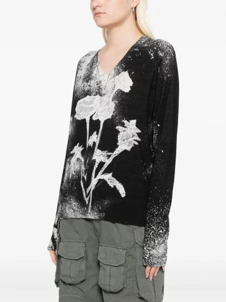 Top High cu imagine negru