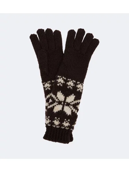 Mănuși Moncler de lână maro