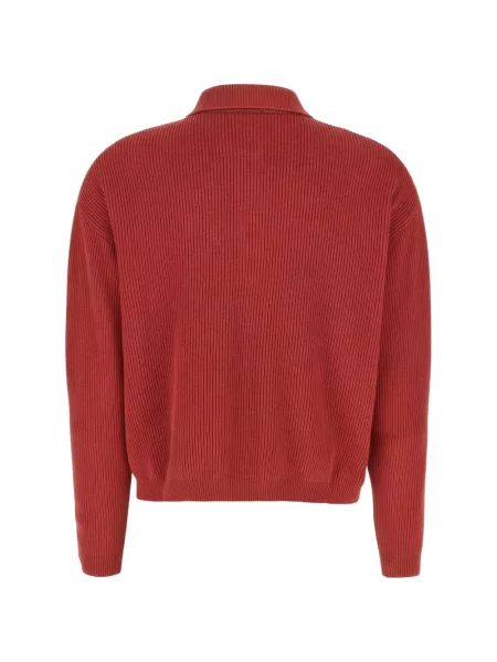Tricou polo Brunello Cucinelli tricotate roșu