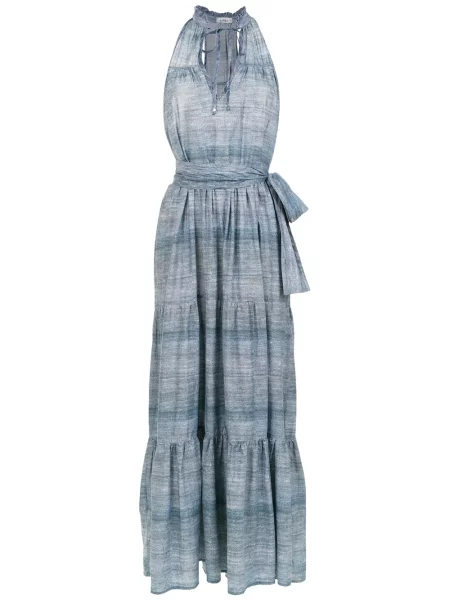 Lung rochie din denim Amir Slama albastru