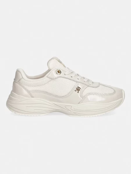 Superge Tommy Hilfiger Modern Runner Shiny Leather bež