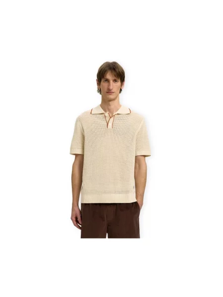 Tricou Selected tricotate bej