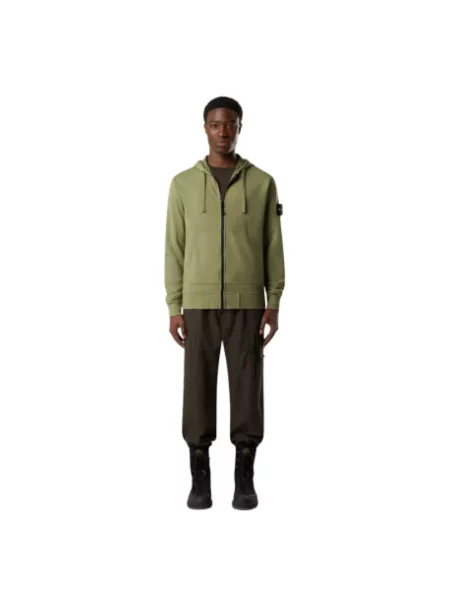 Bluza rozpinana Stone Island z kamieniami zielona