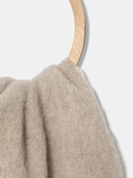 Шарф з шерстю Marella однотонний бежевий