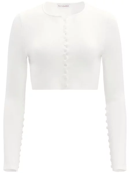 Top Altuzarra tricotate alb