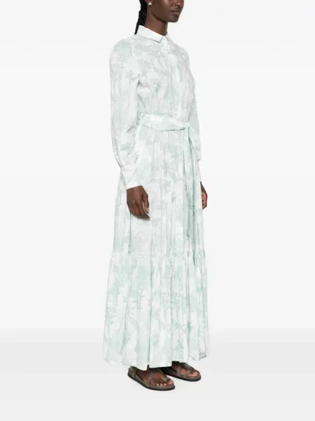 Cu centură rochie maxi Mc2 Saint Barth alb