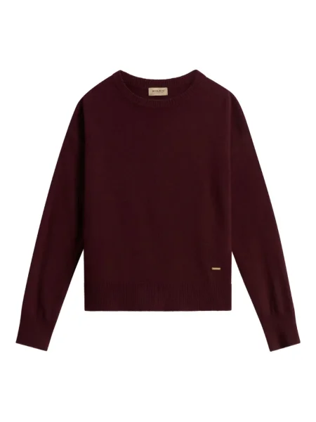 Pulover Woolrich cu decolteu rotund roșu