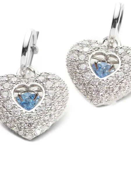 Cercei Swarovski cu motiv cu inimi