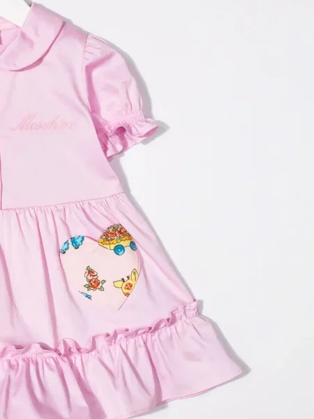 Sukienka dziecięca Moschino różowa
