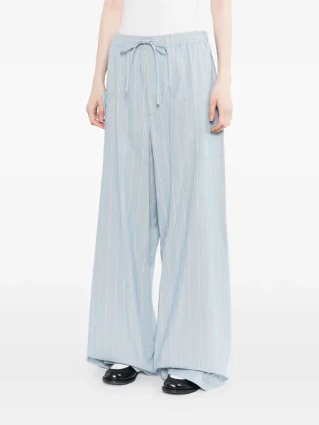 Pantaloni Marina Yee cu dungi cu cordon albastru