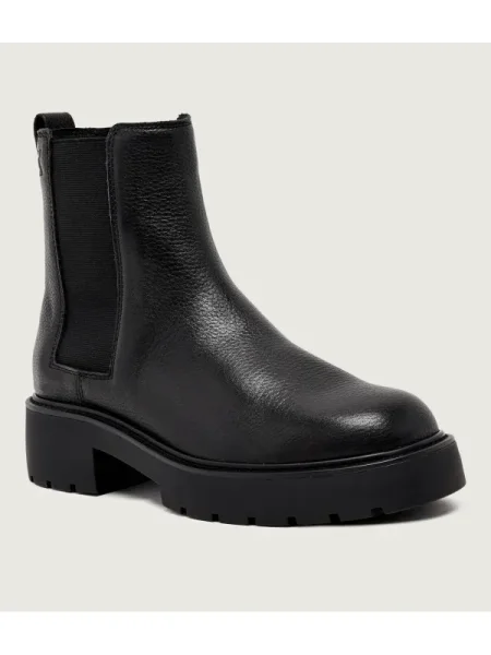 Calvin Klein ghete chelsea de piele CHUNKY CHELSEA BOOT LTH negru