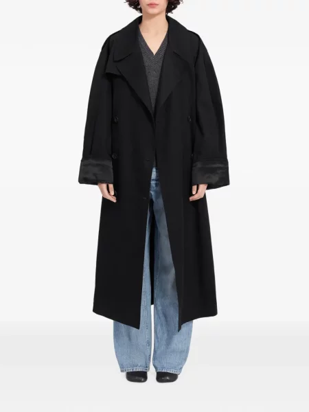 Тренчкот Mm6 Maison Margiela кепър черно