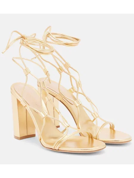 Sandale Gianvito Rossi din piele auriu