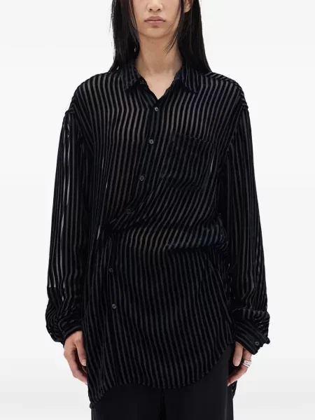 Cămașă Ann Demeulemeester cu dungi negru